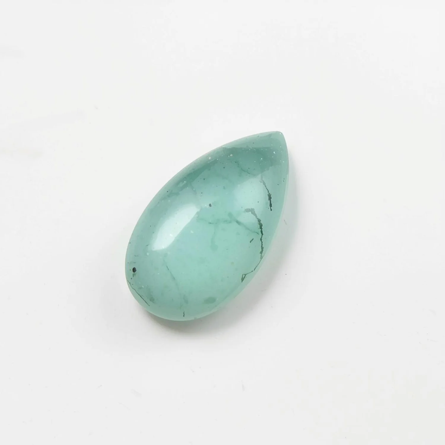 Amazonite 10PC Tiny 4x6 MM Pear Cabochon Green Lustrous semi Precious Loose Gemstone - Image 2