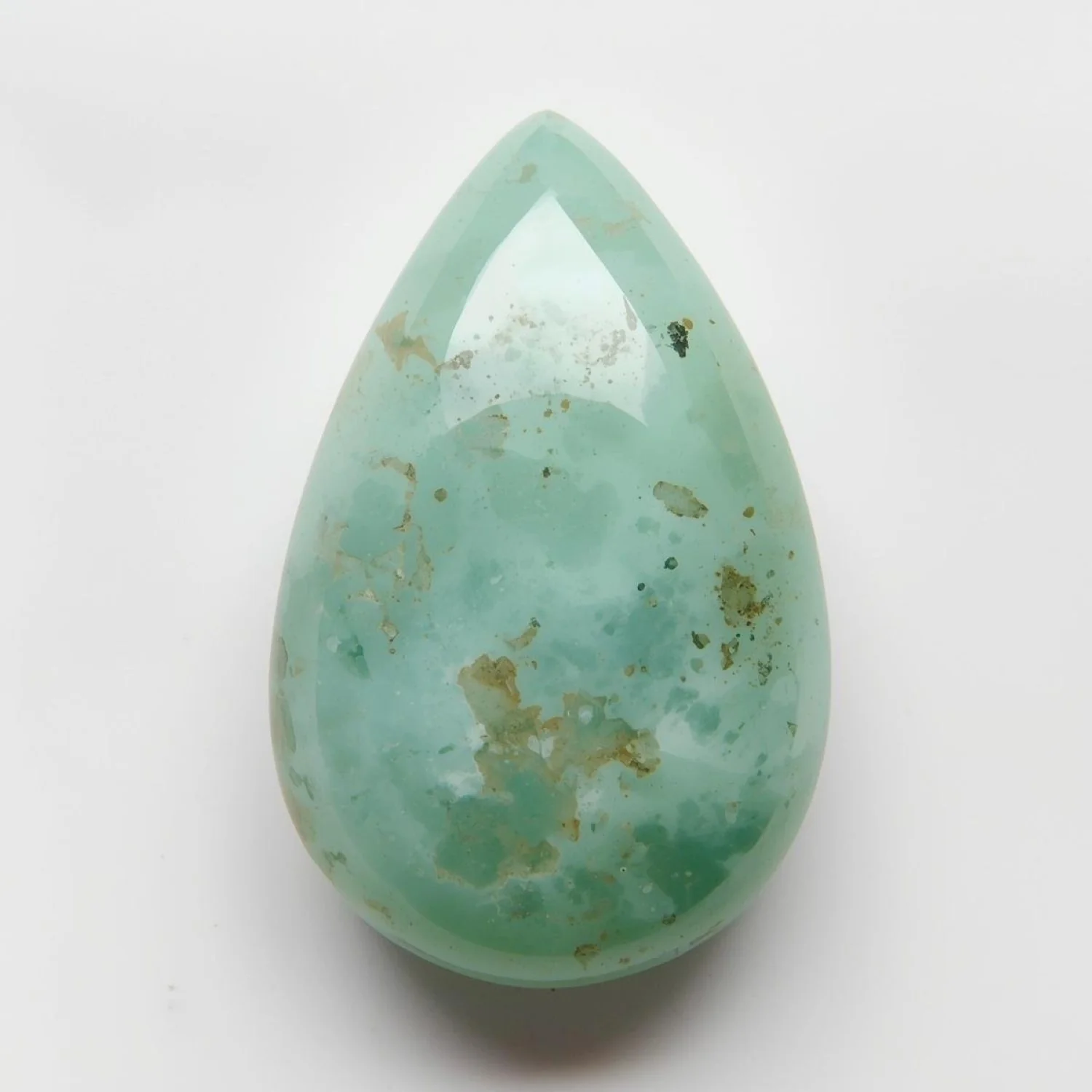 Amazonite 1PC Large 9x11 MM Pear Cabochon Green Pure semi Precious Loose Gemstones - Image 2