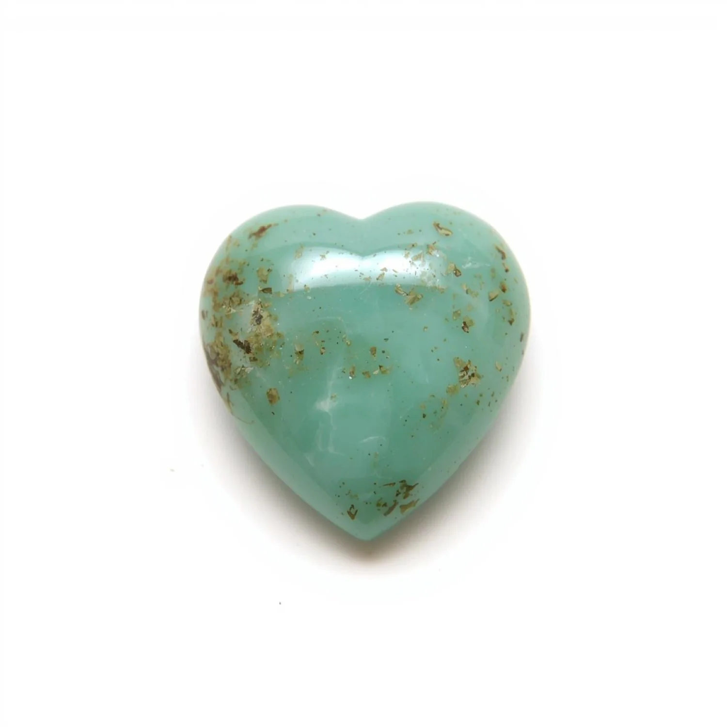 Amazonite 1PC Tiny 6x6 MM Heart Cabochon Green Lustrous semi Precious Loose Gemstone