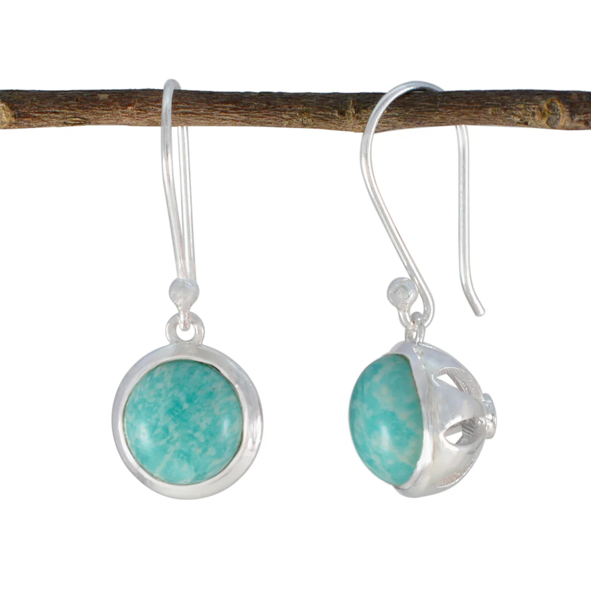 Amazonite French Carla multiple Dangle Green 925 Sterling Silver Earring