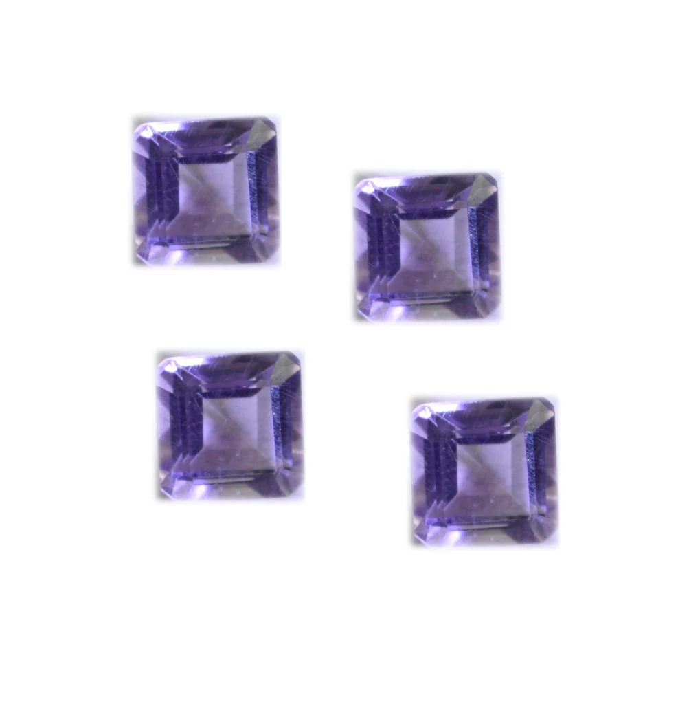Amethyst 1PC Chunky 15x15 MM Square Faceted Purple Superior Semi Precious Gems - Image 4