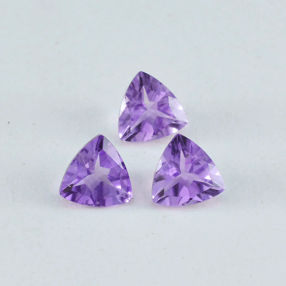 Amethyst 1PC Large 10x10 MM Triangle Faceted Purple Shine Semi Precious Loose Gemstones - Image 3