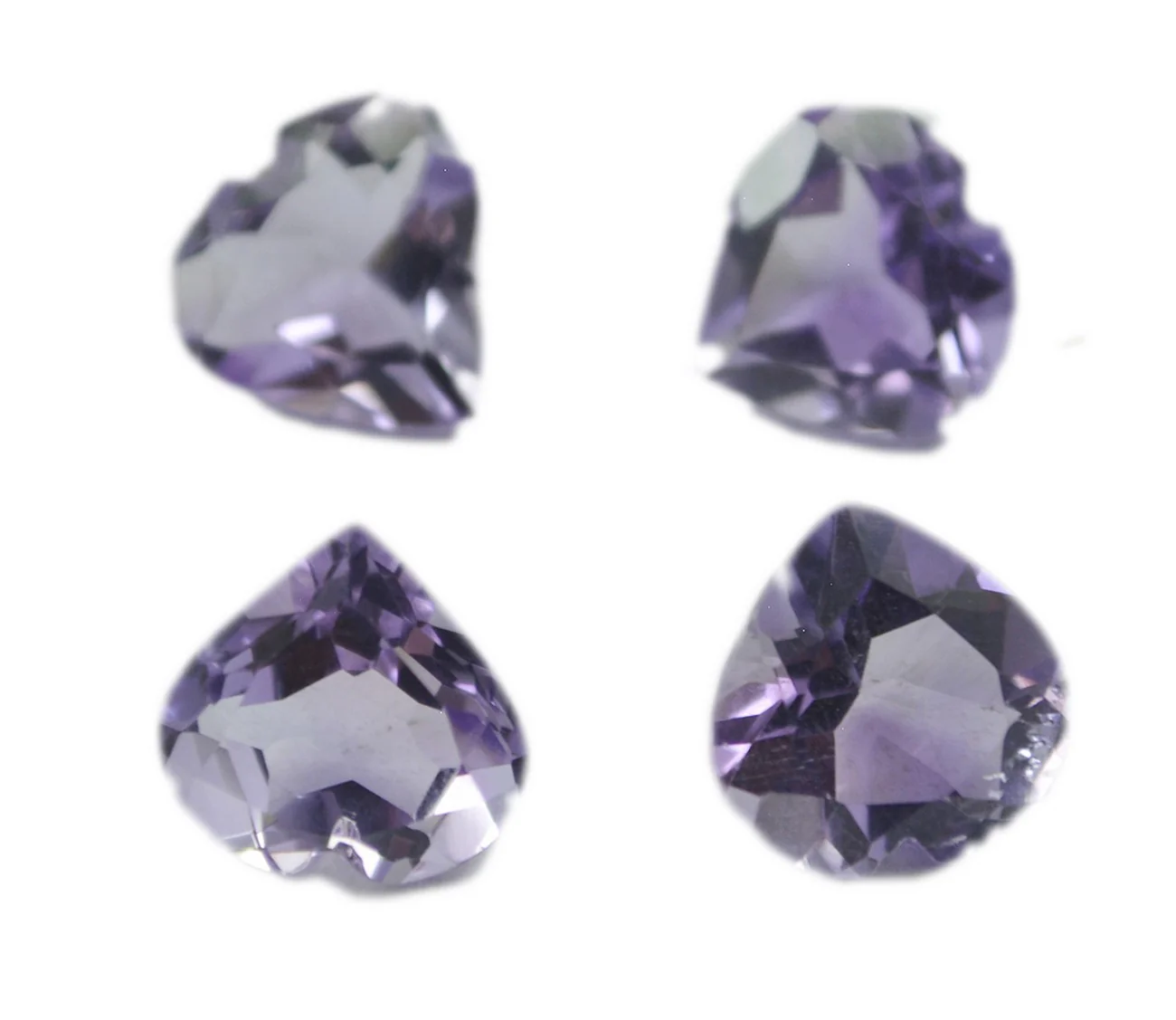 Amethyst 1PC Large 12x12 MM Heart Faceted Purple High-Quality Semi Precious Loose Gems - Image 2