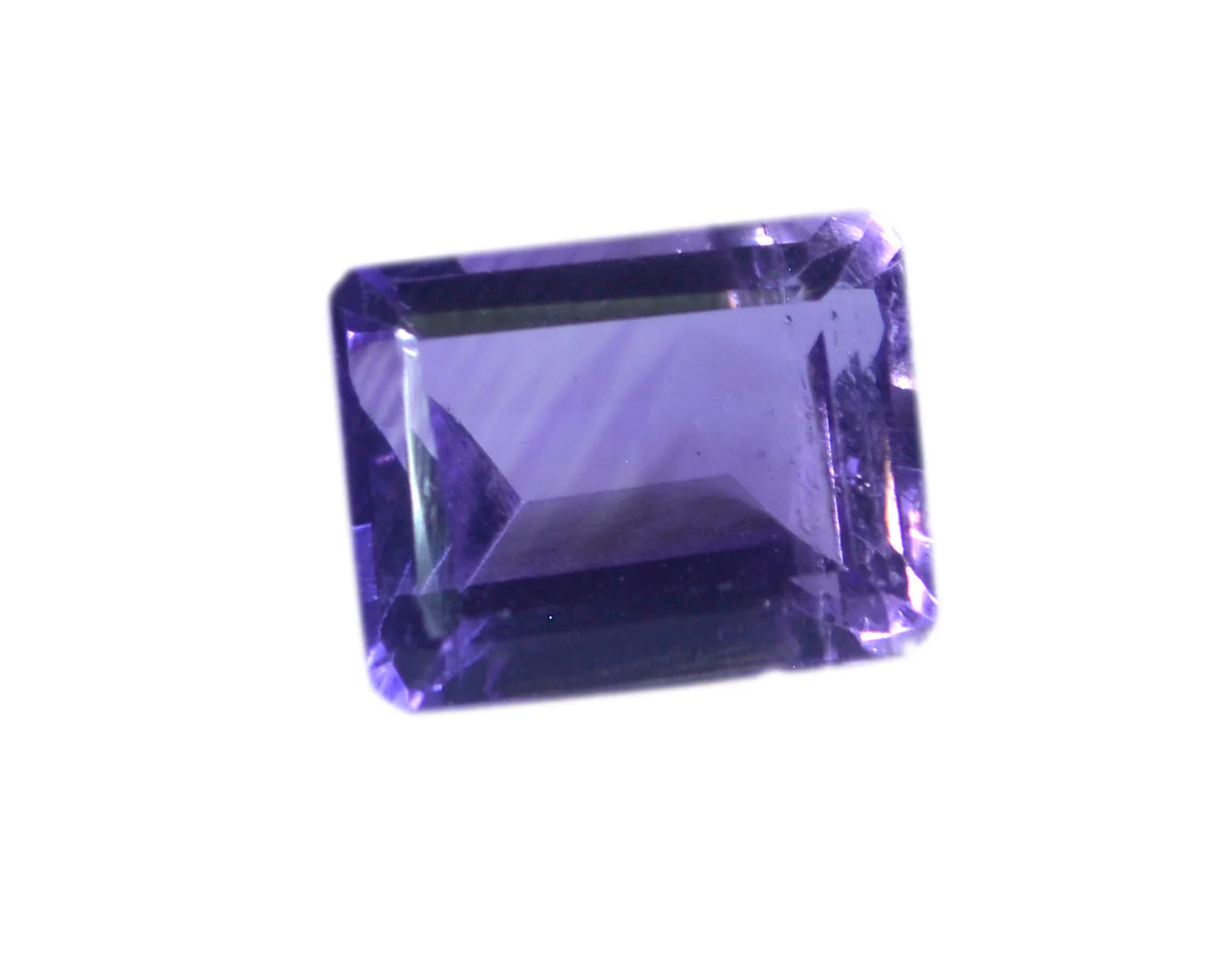 Amethyst 1PC Large 8x12 MM Emerald Faceted Purple Brilliant Semi Precious Loose Gems - Image 4