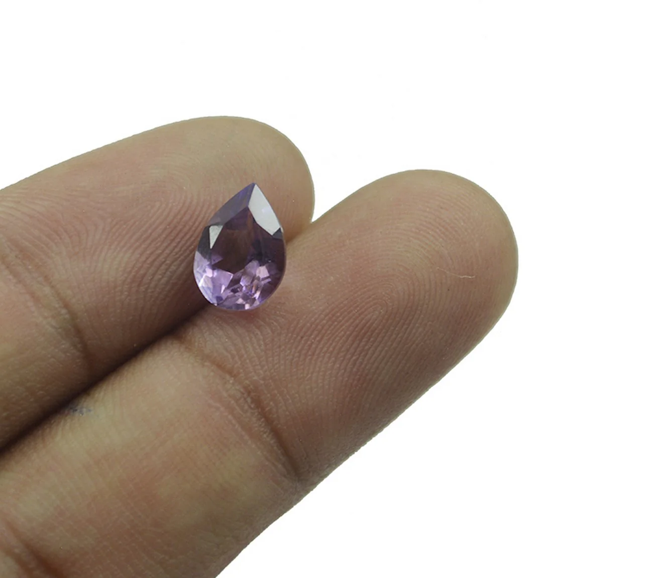 Amethyst 1PC Large 9x11 MM Pear Faceted Purple Splendid Semi Precious Loose Gemstone - Image 3