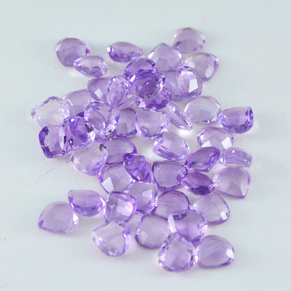 Amethyst 1PC Medium 9x9 MM Heart Faceted Purple Lustrous Semi Precious Loose Gemstone - Image 4