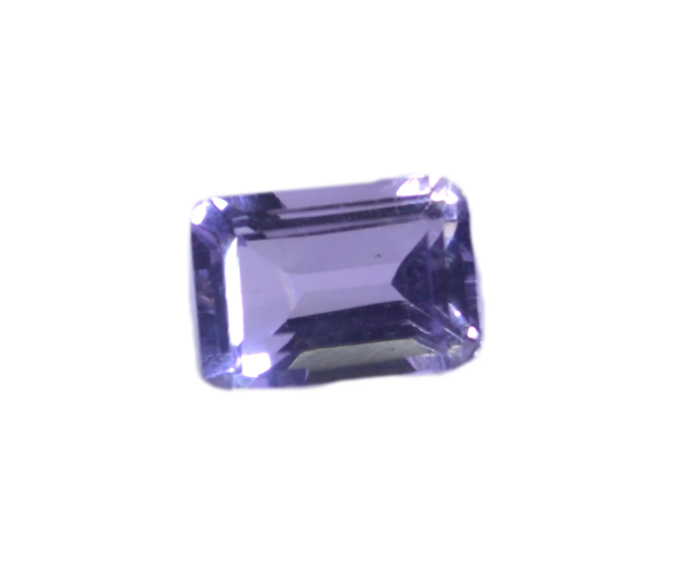 Amethyst 1PC Small 6x8 MM Emerald Faceted Purple High-Quality Semi Precious Loose Gemstones - Image 4