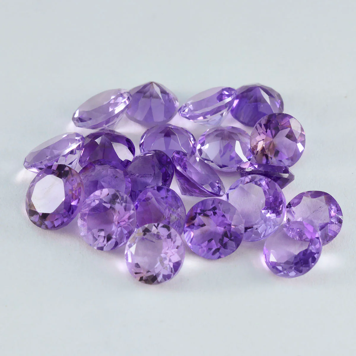 Amethyst 1PC Small 7x7 MM Round Faceted Purple Splendid Semi Precious Gems - Image 3