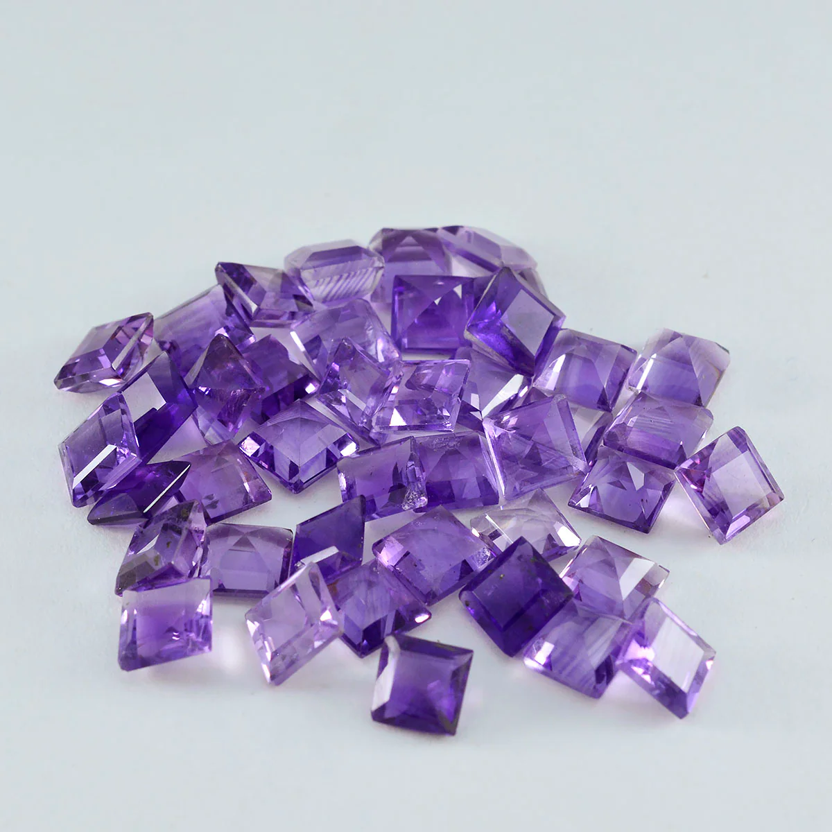 Amethyst 1PC Small 8x8 MM Square Faceted Purple Luster Semi Precious Loose Gems - Image 3