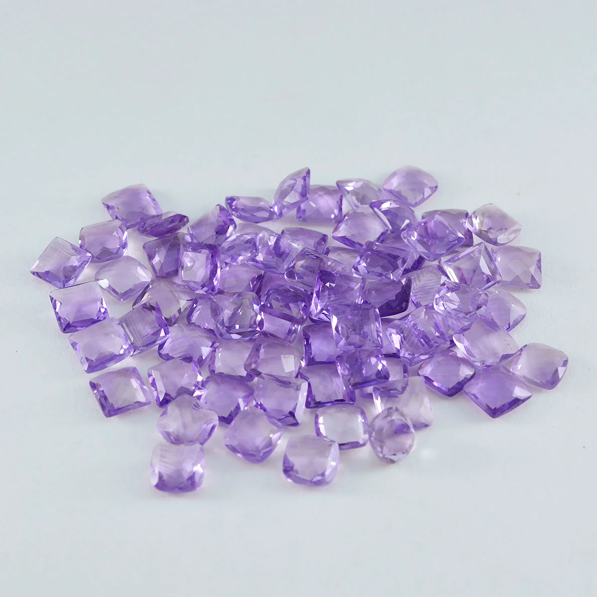 Amethyst 1PC Tiny 5x5 MM Square Faceted Purple Sparkling Semi Precious Loose Gemstone - Image 3