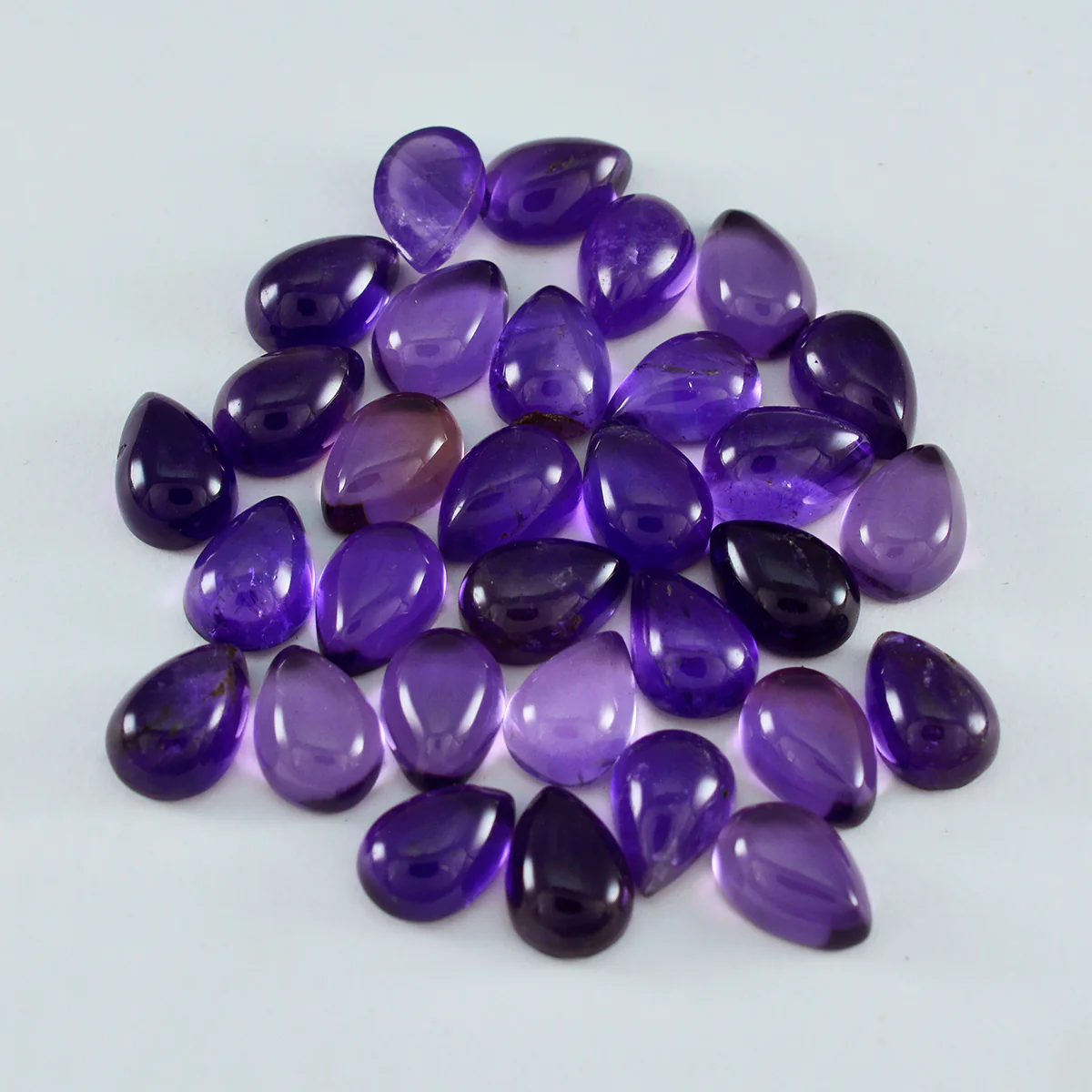 Amethyst 1PC Tiny 5x7 MM Pear Cabochon Purple Splendid semi Precious Loose Gemstone - Image 4