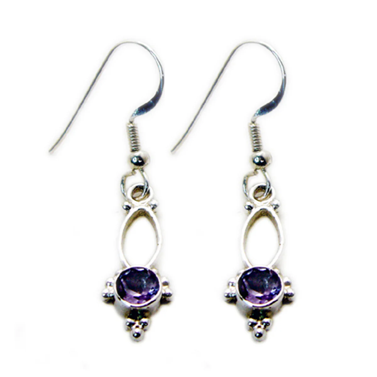 Amethyst African Clara multiple Dangle Purple 92.5 Silver Earring