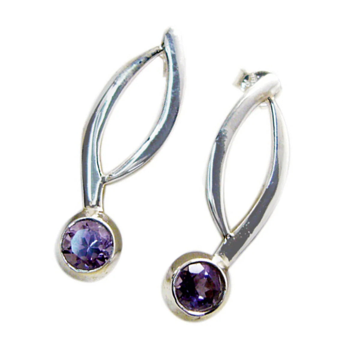 Amethyst Australian Camila multiple Stud Purple 925 Sterling Silver Earring - Image 3