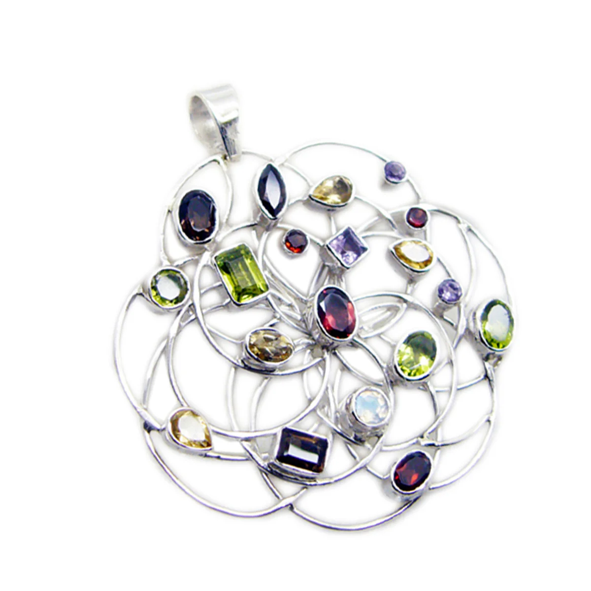 Amethyst Chunky American 925 Silver multiple Alejandra Rope-Wire Purple Pendant Jewelry