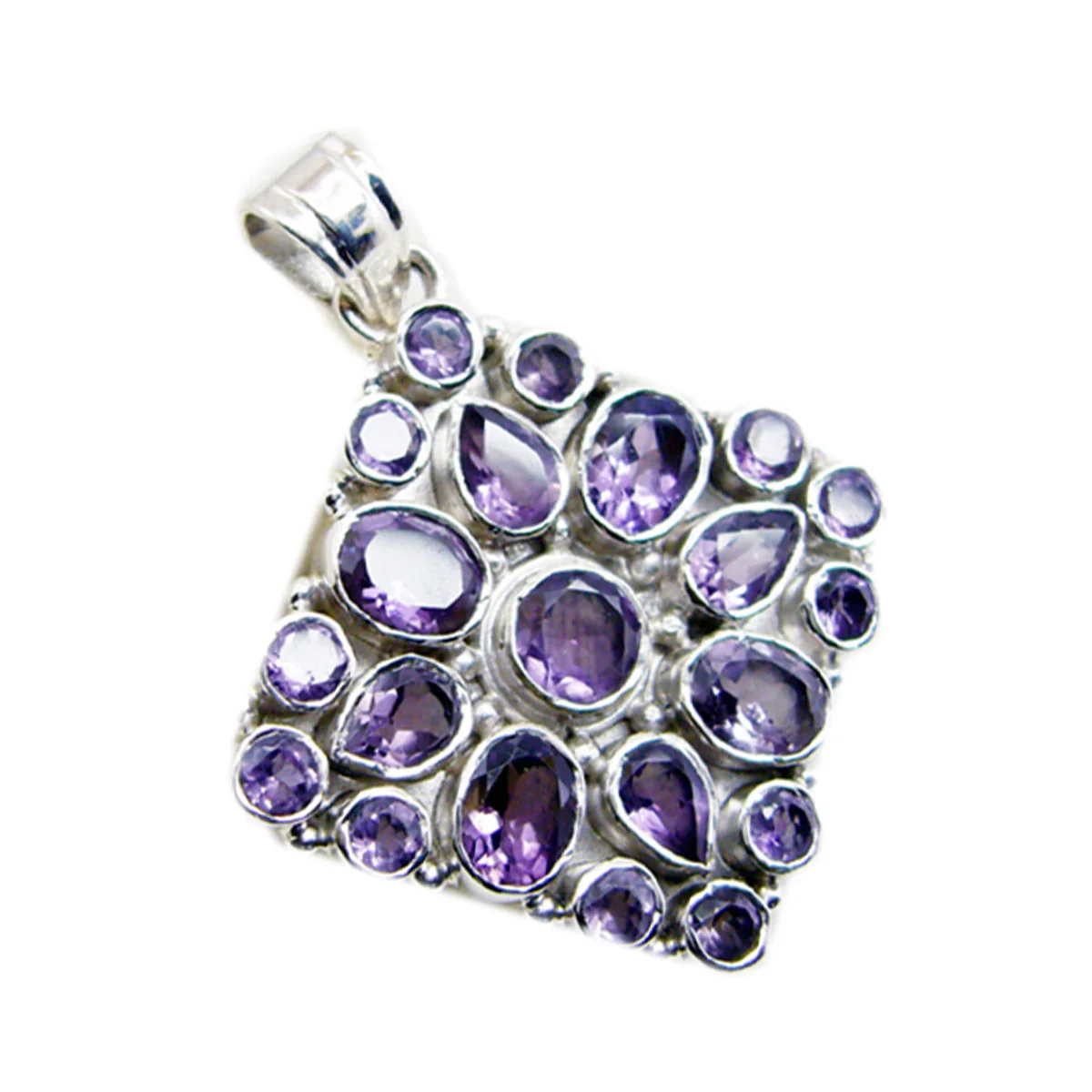 Amethyst Chunky Turkish 925 Silver multiple Tereza Artisan Purple Pendant Jewelry