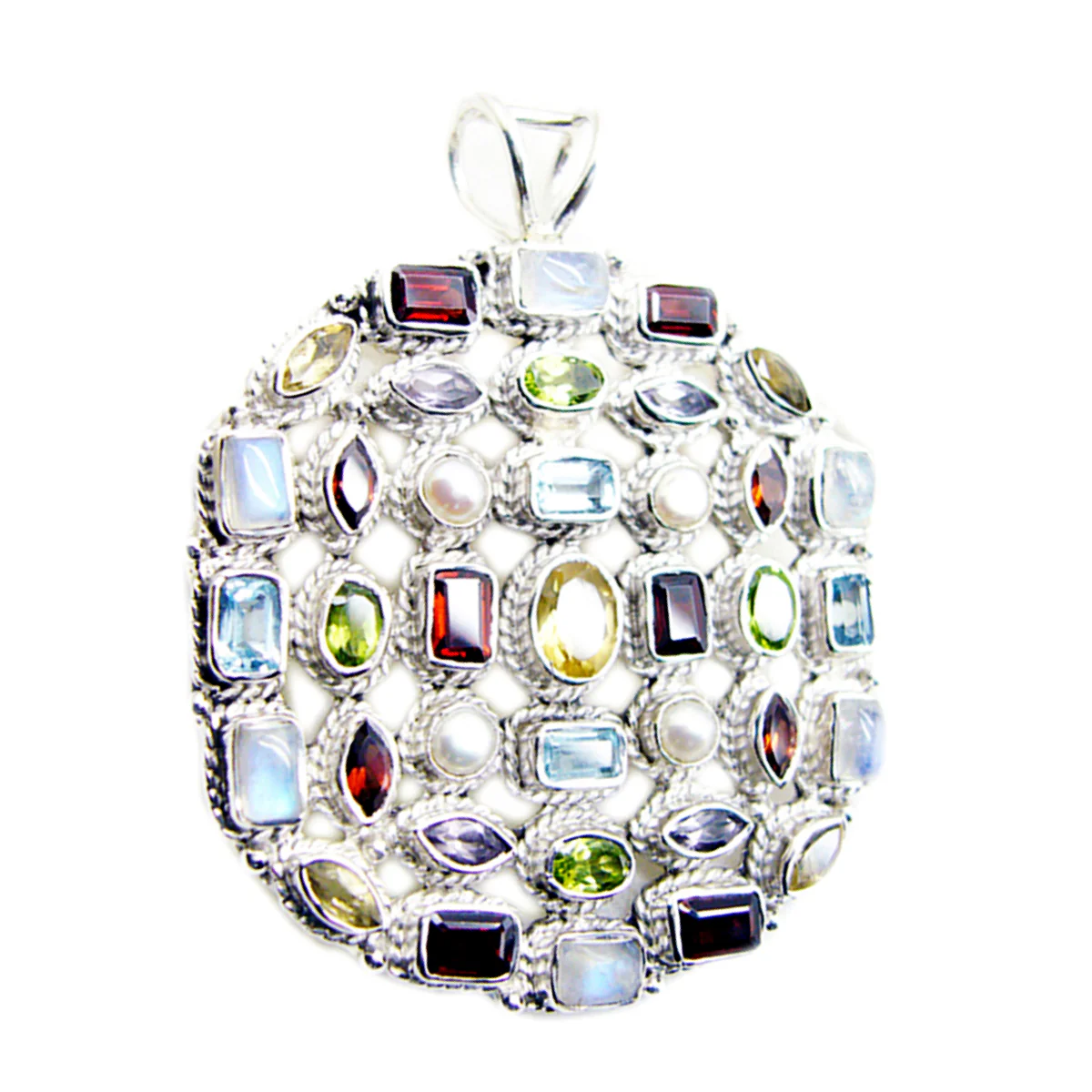 Amethyst Chunky Turkish Sterling Silver multiple Agustina Cultural Purple Pendant Jewellery - Image 2