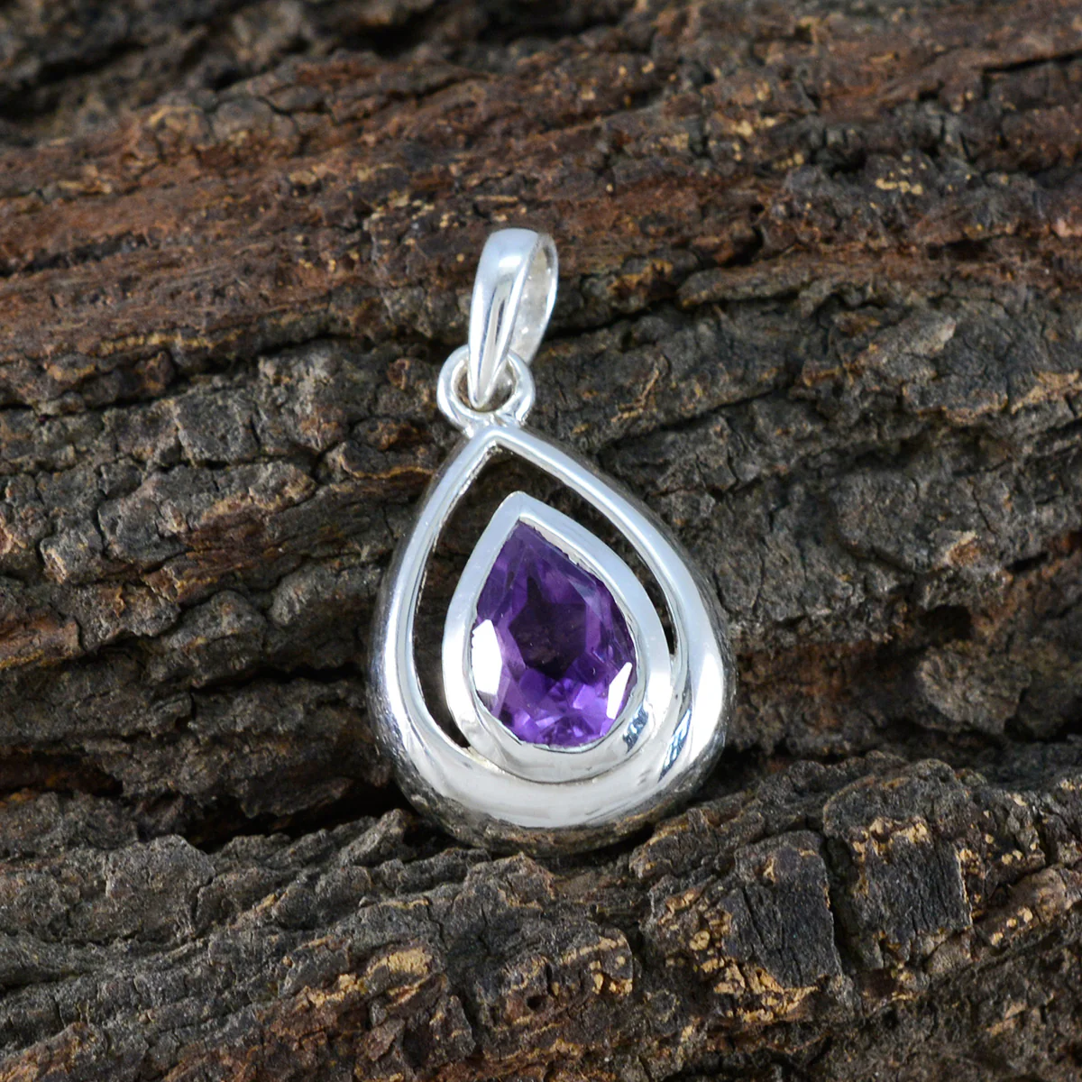 Amethyst Dainty German 925 Silver Solitaire Camilla wedding Purple Pendant Jewelry - Image 3