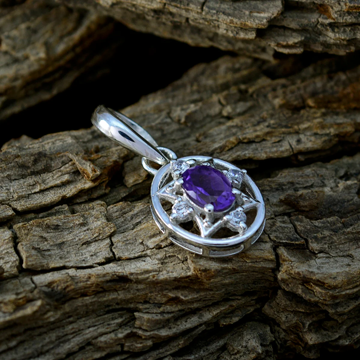 Amethyst Delicate African 925 Silver multiple Riley Filigree Purple Pendant Jewelry - Image 2