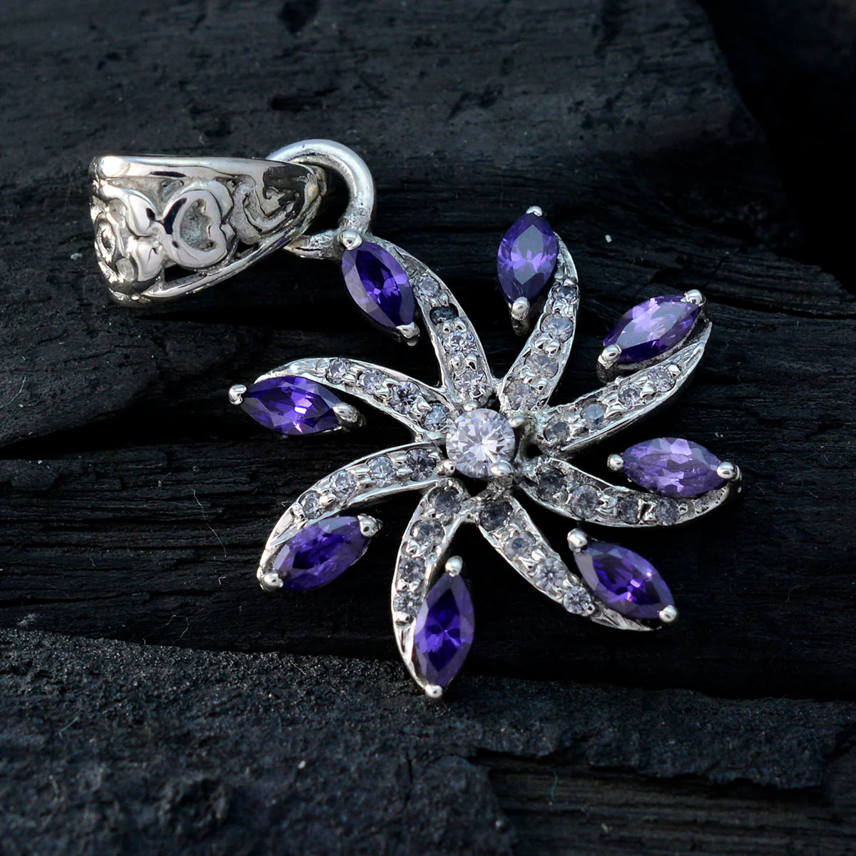 Amethyst Delicate Australian 92.5 Silver multiple Emma Sophisticated Purple Pendant Jewellery - Image 4