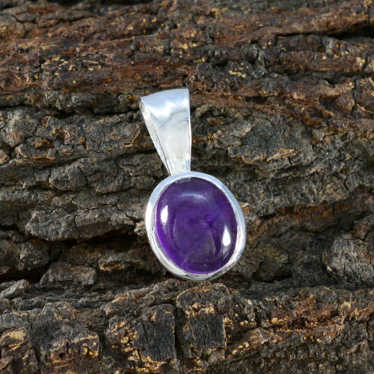 Amethyst Delicate Spanish 925 Silver Solitaire Carolina Bubble Purple Pendant Jewelry - Image 3