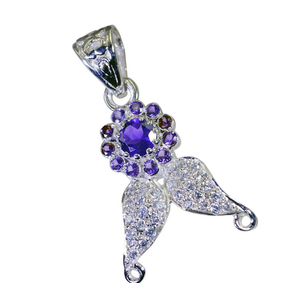 Amethyst Edgy Middle Eastern 925 Silver multiple Abigail Luxurious Purple Pendant Jewelry - Image 2