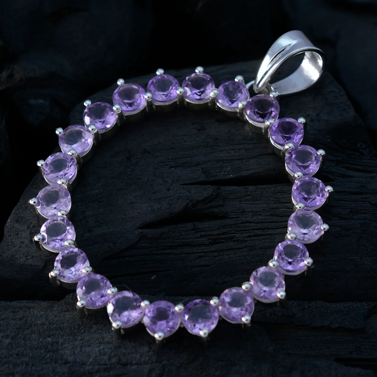 Amethyst Essential American 925 Silver multiple Elena Cocktail Purple Pendant Jewelry - Image 3