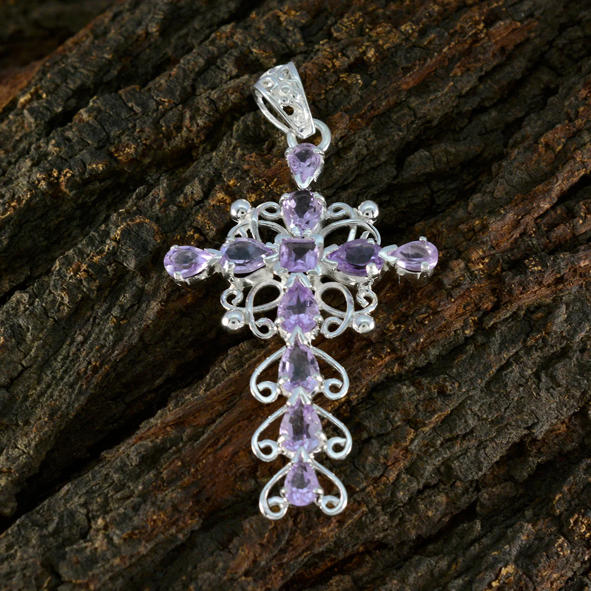 Amethyst Essential Russian 925 Silver multiple Clara Armor Purple Pendant Jewelry - Image 2