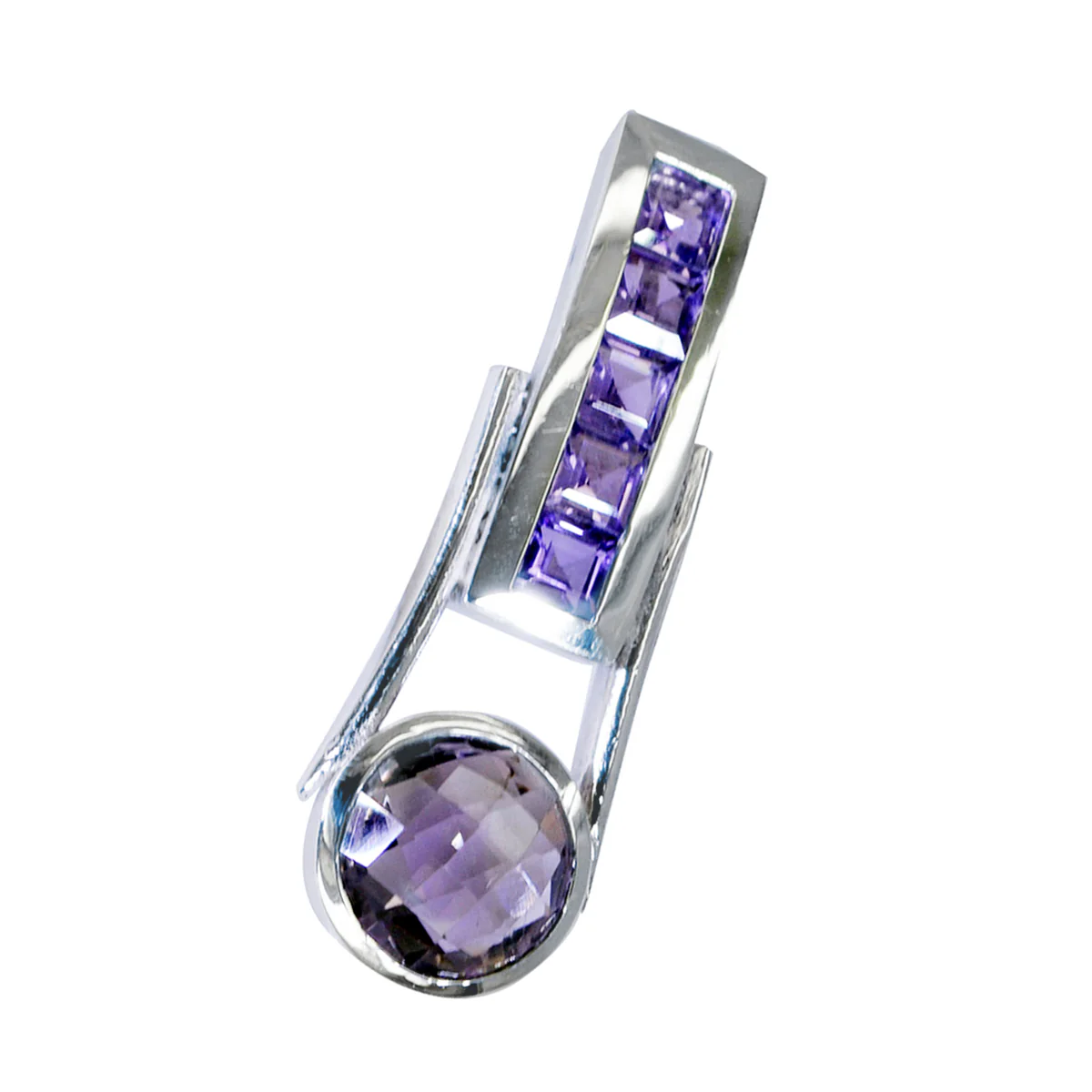 Amethyst Eye-catching Mexican Sterling Silver multiple Autumn Glamorous Purple Pendant Jewellery - Image 3