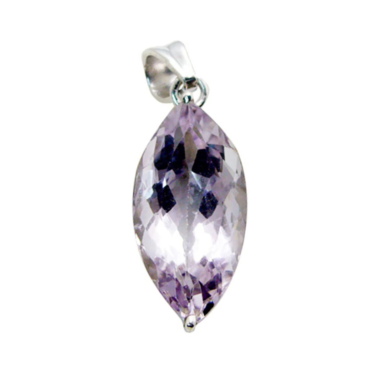 Amethyst Featherlight Italian 925 Silver Solitaire Luisa wedding Purple Pendant Jewelry