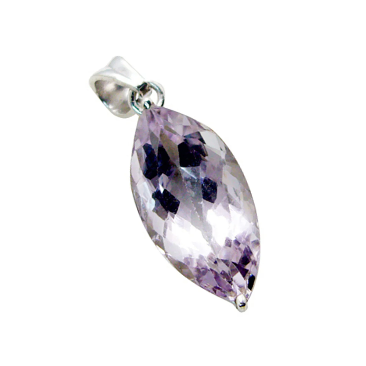Amethyst Featherlight Italian 925 Silver Solitaire Luisa wedding Purple Pendant Jewelry - Image 2