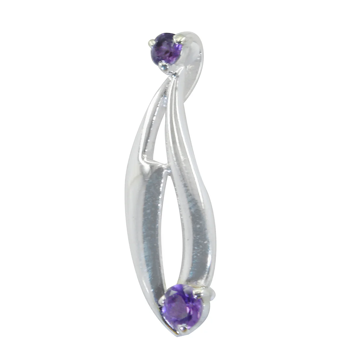Amethyst Featherlight Mexican Silver Toi et Moi Riley Trendy Purple Pendant Jewelry - Image 2