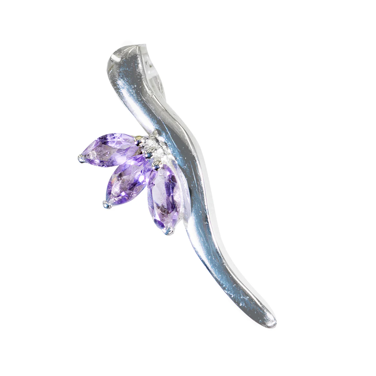 Amethyst Featherlight Russian Silver Trilogy Amelia Romantic Purple Pendant Jewelry - Image 2