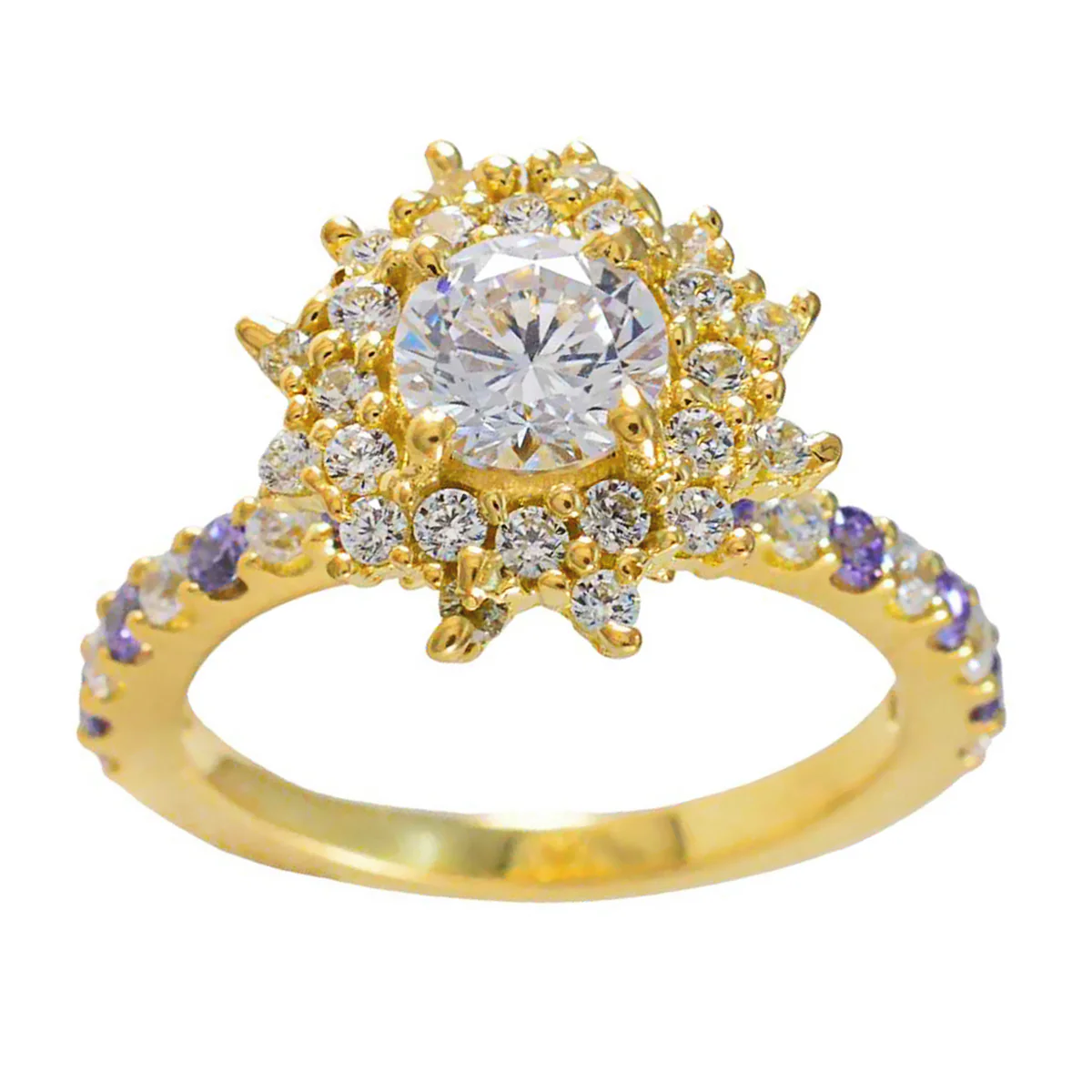 Amethyst Halo American 925 Silver Purple Gemstone Whisper-thin valentine Ring Jewellery - Image 3