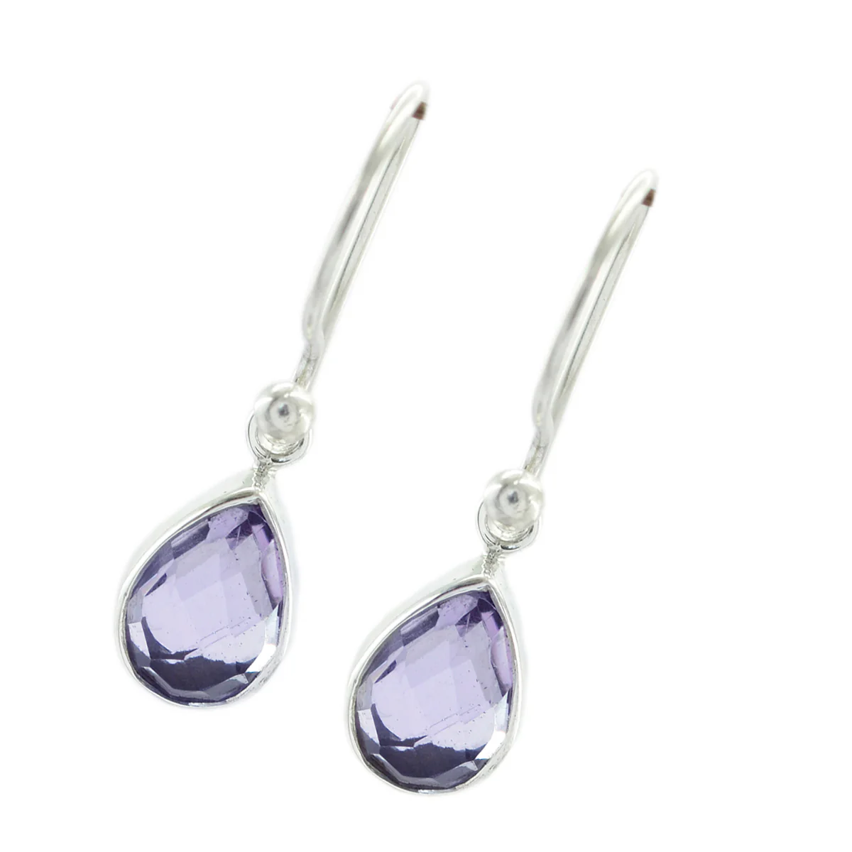 Amethyst Japanese Ji-eun multiple Dangle Purple 92.5 Silver Earring - Image 2