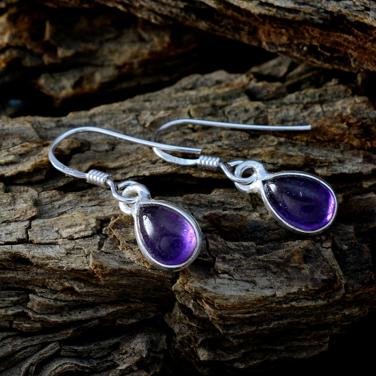 Amethyst Korean Hanna multiple Dangle Purple Sterling Silver Earring - Image 3