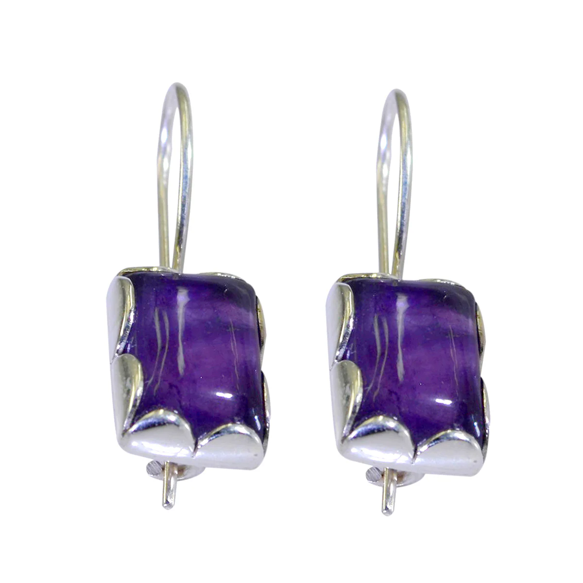 Amethyst Latin American Naomi multiple Dangle Purple 925 Sterling Silver Earring