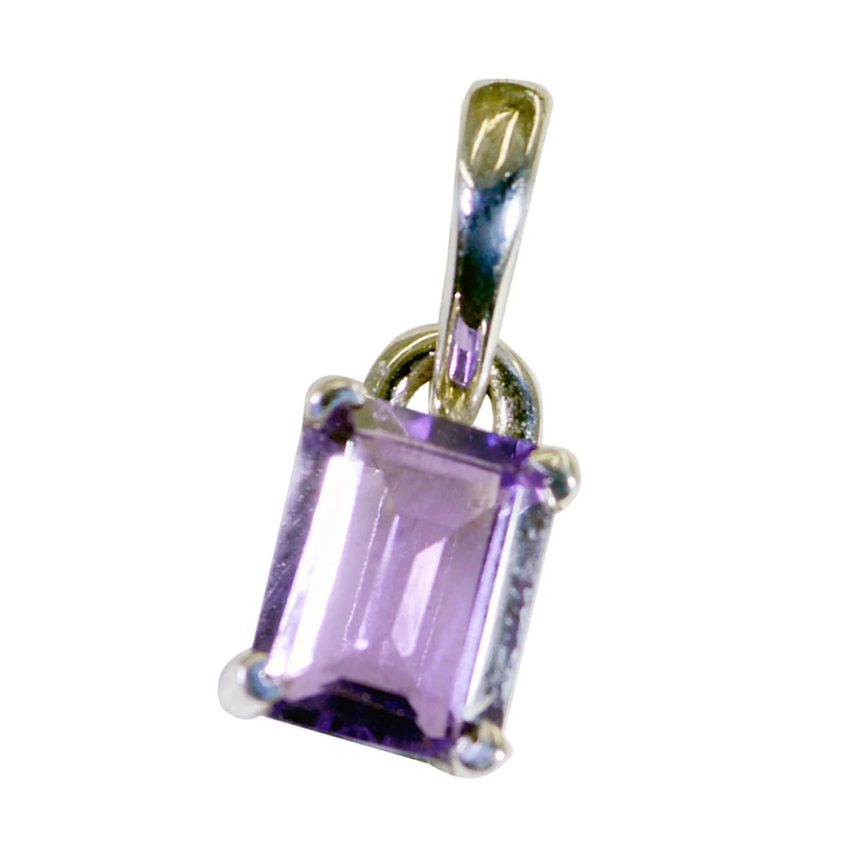 Amethyst Slim Spanish 92.5 Silver Solitaire Marie Fairytale Purple Pendant Jewellery - Image 3