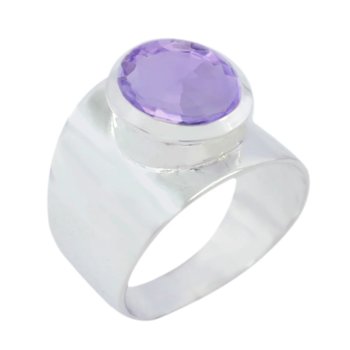 Amethyst Solitaire Egyptian 92.5 Silver Purple Gemstone Versatile Armor Ring Jewelry - Image 3