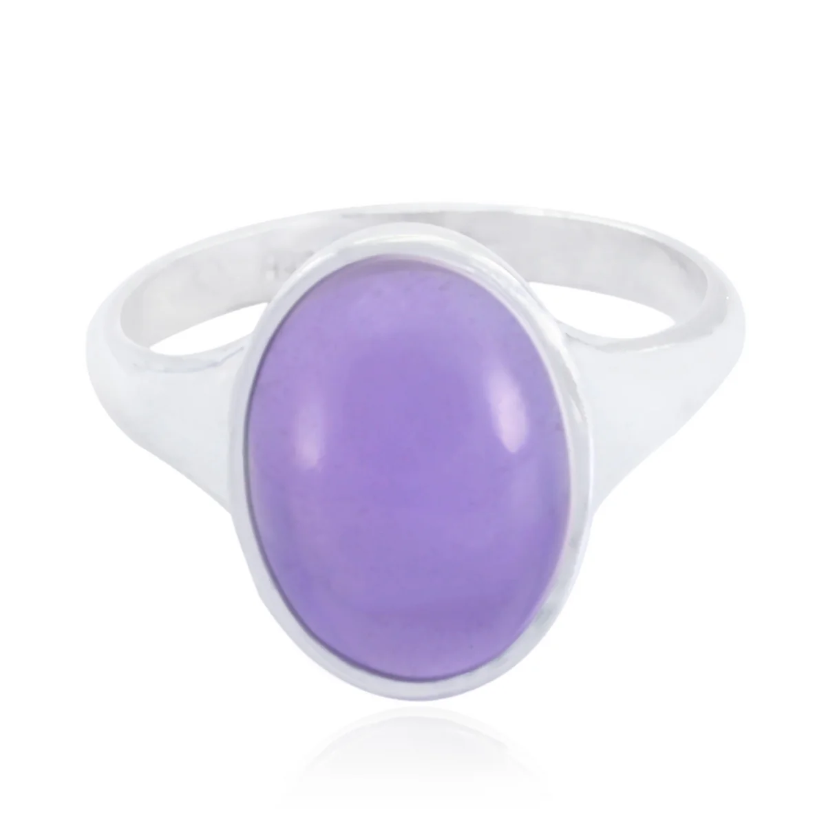 Amethyst Solitaire Egyptian Sterling Silver Purple Gemstone Minimal Abstract Ring Jewelry - Image 3