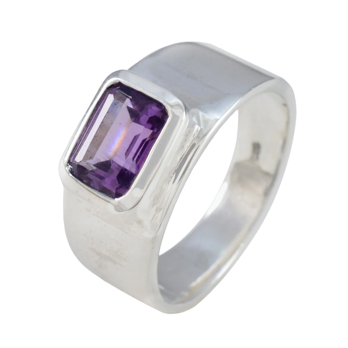 Amethyst Solitaire Moroccan 925 Sterling Silver Purple Gemstones Classic Artisan Ring Jewelry - Image 2