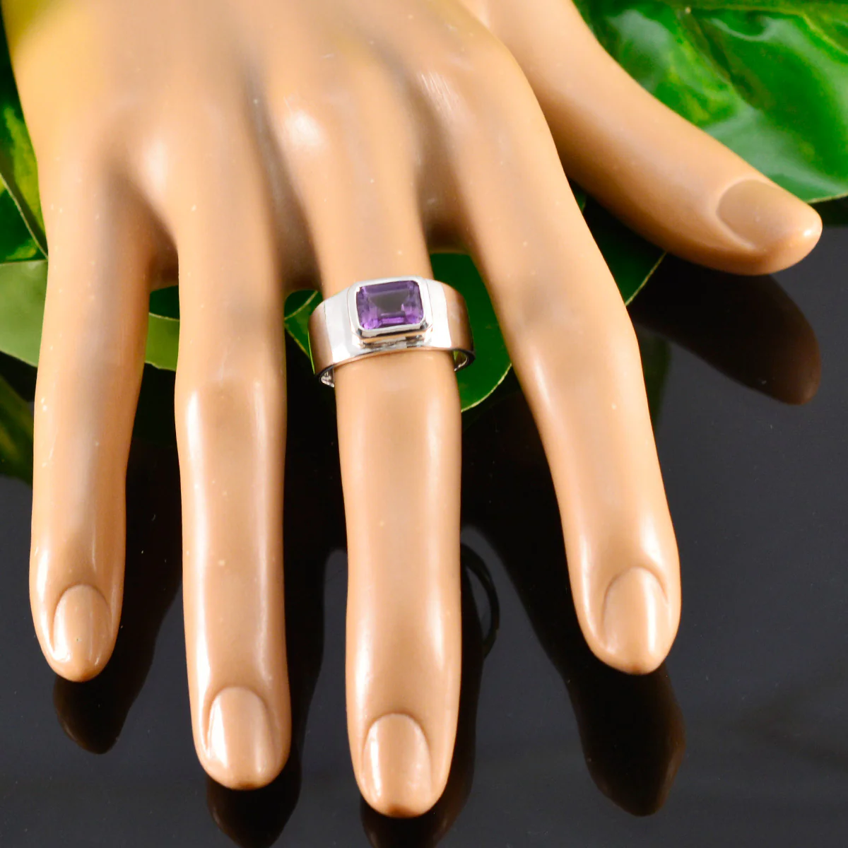 Amethyst Solitaire Moroccan 925 Sterling Silver Purple Gemstones Classic Artisan Ring Jewelry - Image 5