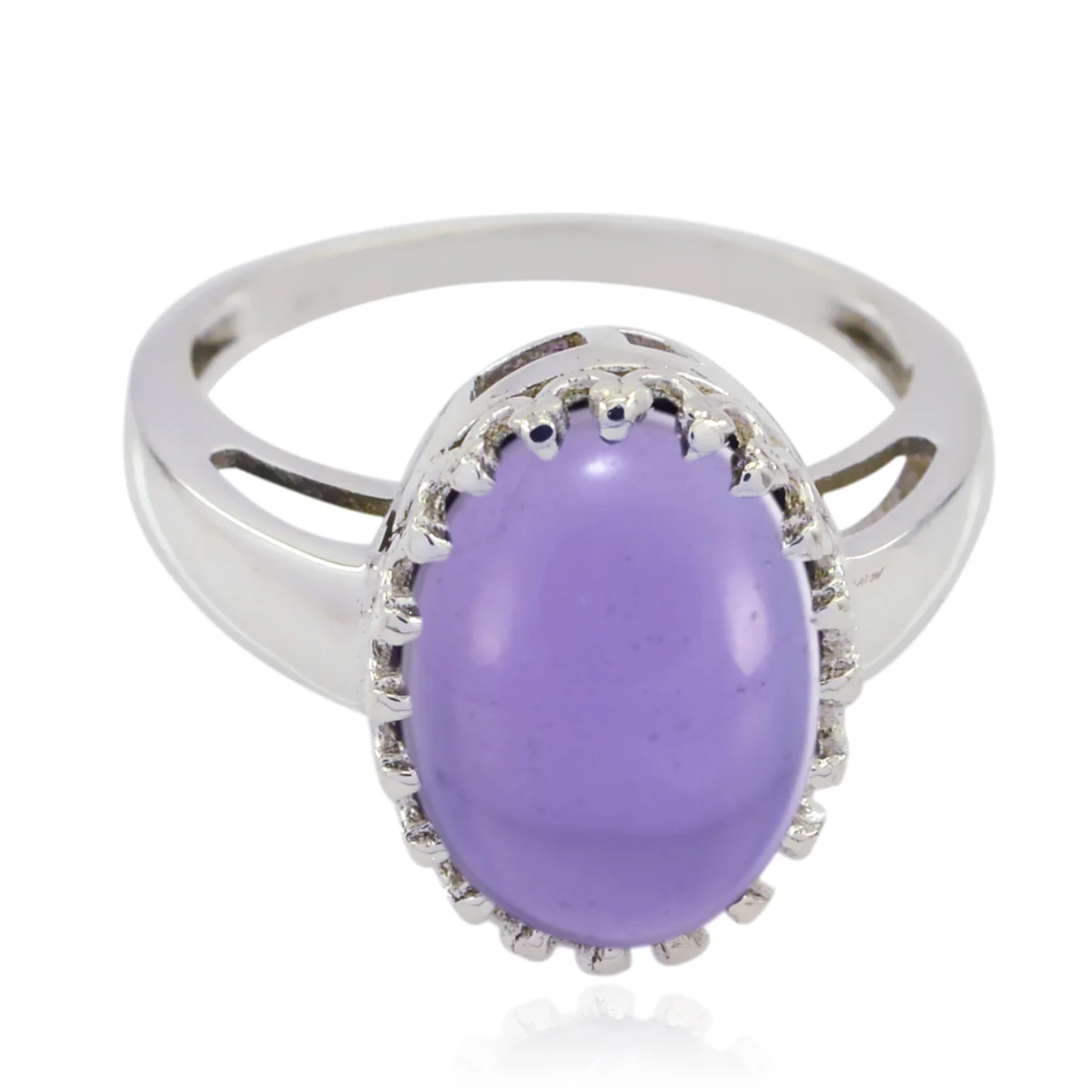 Amethyst Solitaire Russian Silver Purple Gems Minimal Ethnic Ring Jewellery