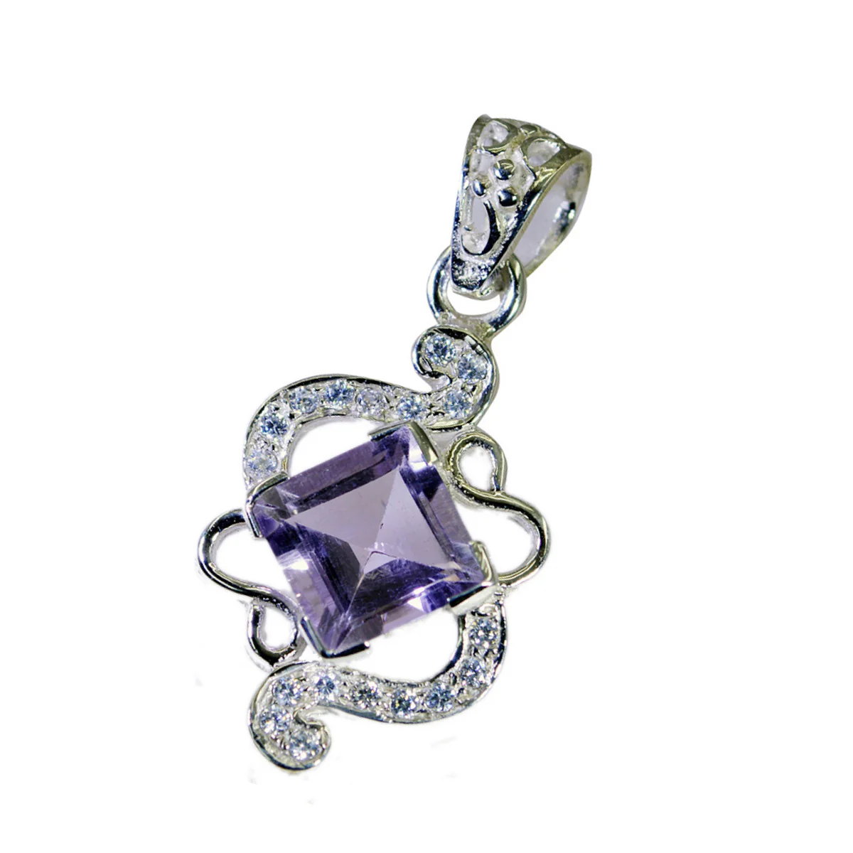 Amethyst Tiny African Sterling Silver multiple Alina Sophisticated Purple Pendant Jewellery - Image 3
