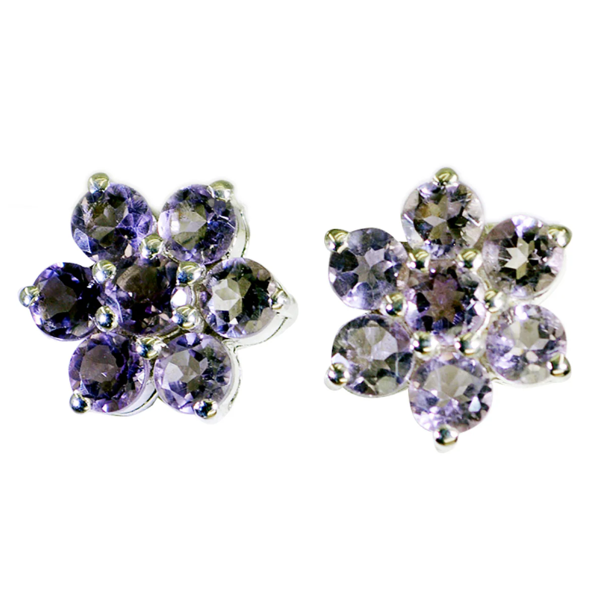 Amethyst Turkish Julieta multiple Stud Purple 925 Silver Earring