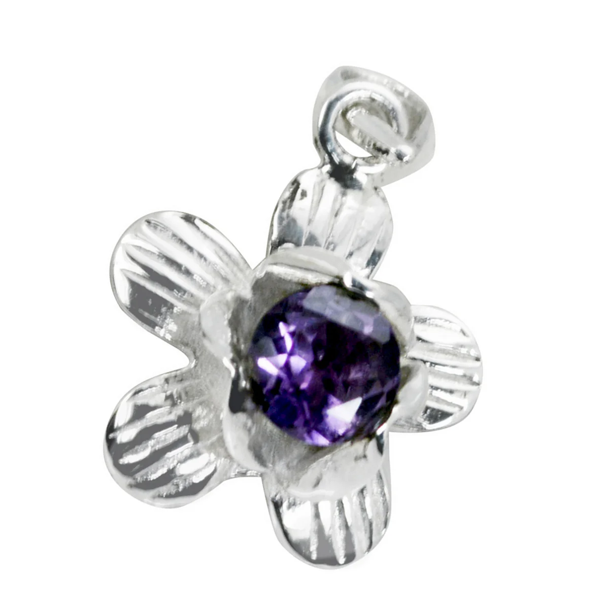 Amethyst Whisper-thin French Silver Solitaire Elena Glamorous Purple Pendant Jewelry - Image 3