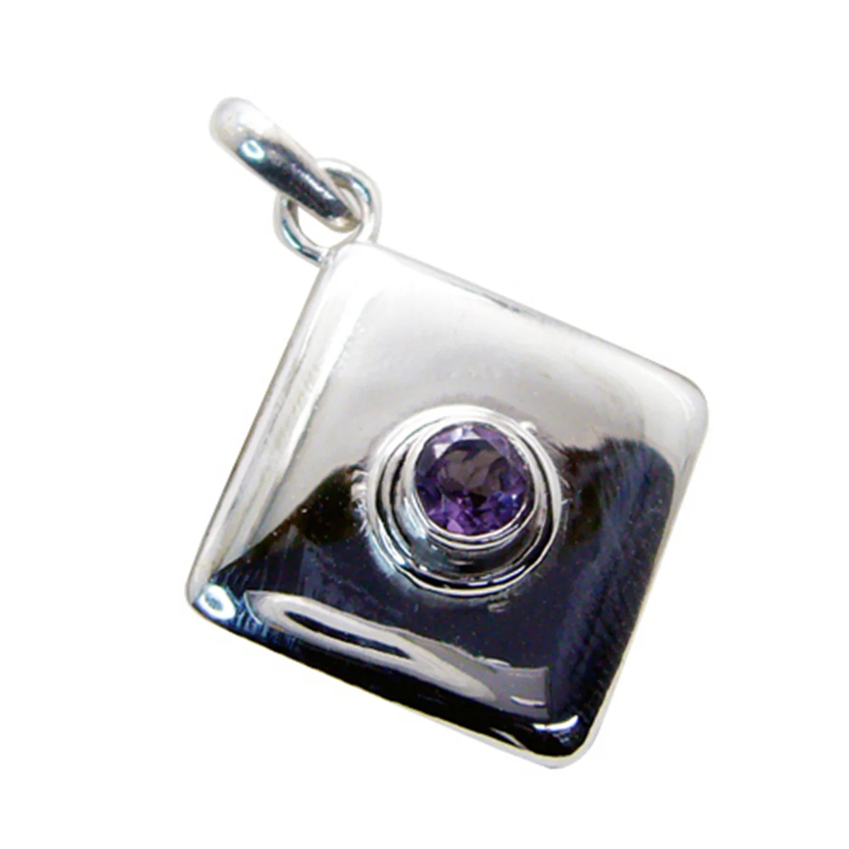 Amethyst Whisper-thin Spanish 92.5 Silver Solitaire Bruna Engagement Purple Pendant Jewellery - Image 2