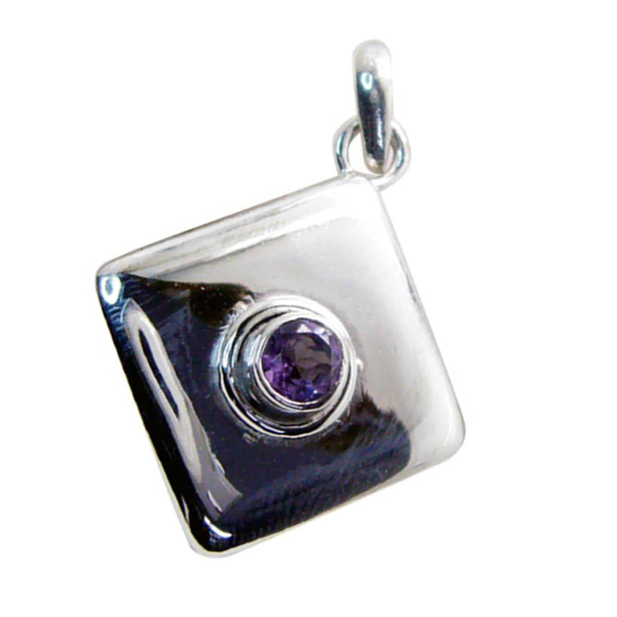 Amethyst Whisper-thin Spanish 92.5 Silver Solitaire Bruna Engagement Purple Pendant Jewellery - Image 3