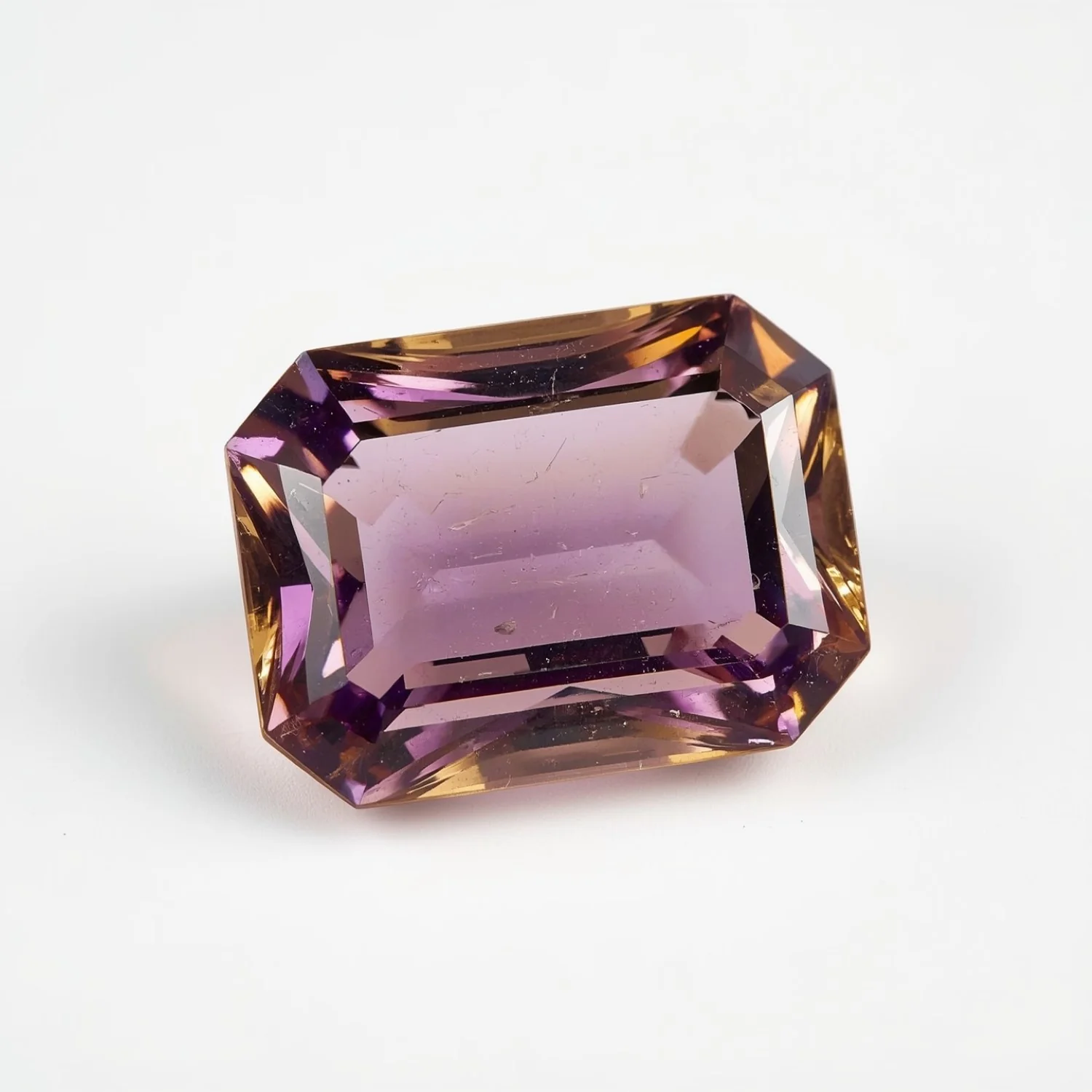 Ametrine 1PC Chunky 12x16 MM Emerald Faceted Multicolor Luster Semi Precious Loose Gemstones - Image 2