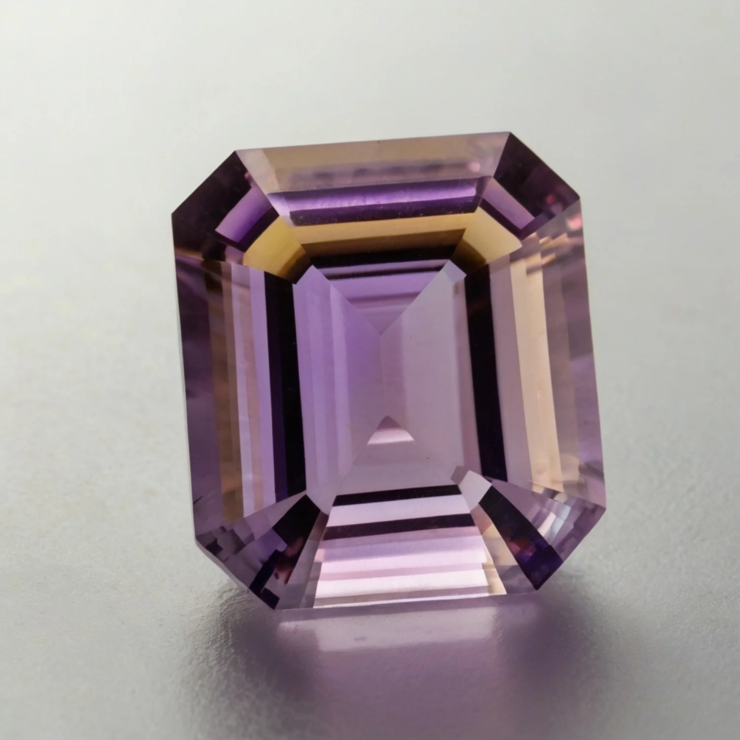 Ametrine 1PC Medium 7x10 MM Emerald Faceted Multicolor Pure Semi Precious Loose Gems - Image 2