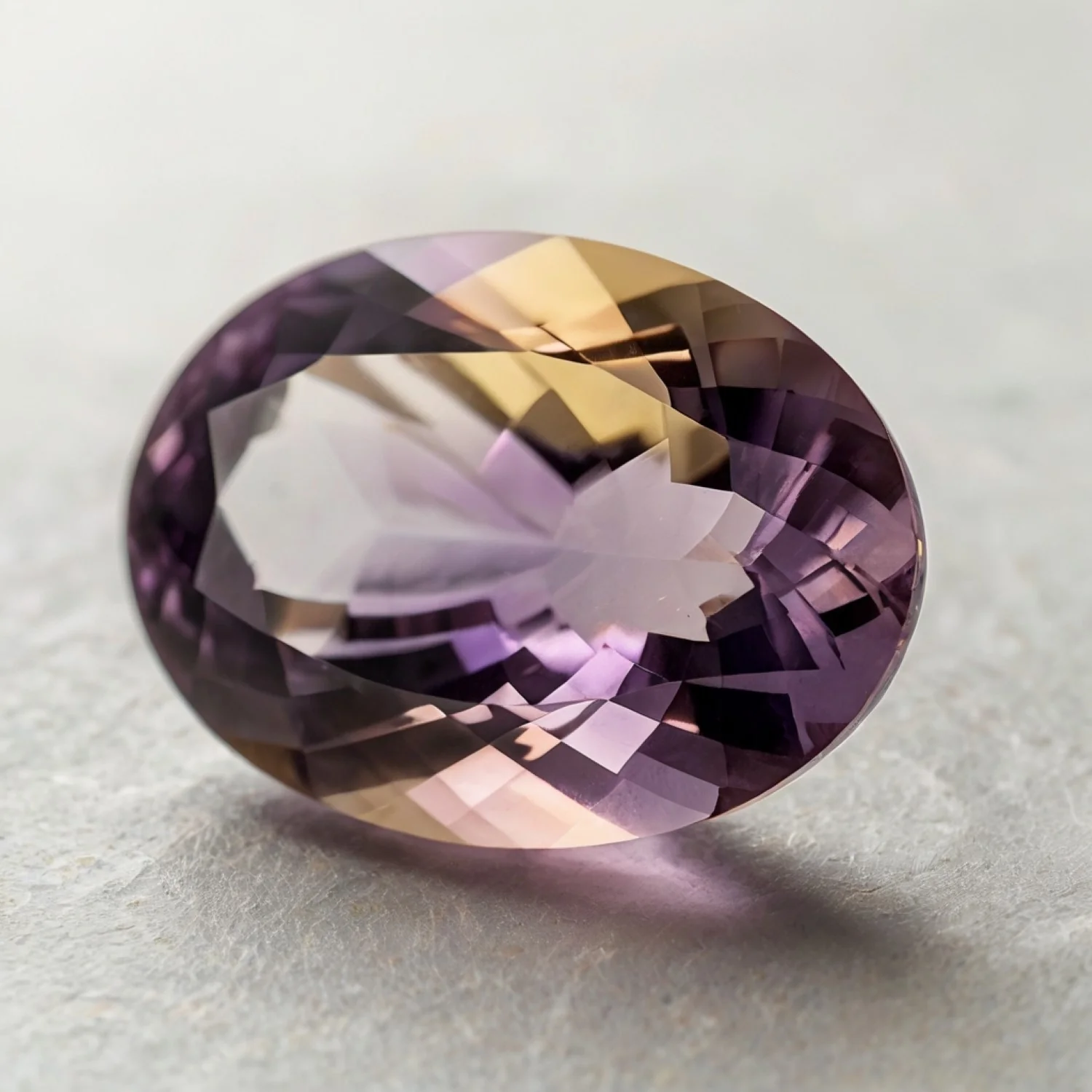 Ametrine 1PC Medium 7x10 MM Oval Faceted Multicolor Shine Semi Precious Loose Gems